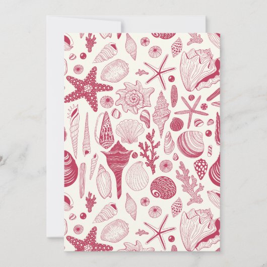 Zeeshells in Viva Magenta - Kleur van het jaar 202 (Voorkant)