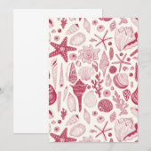 Zeeshells in Viva Magenta - Kleur van het jaar 202 (Voorkant / Achterkant)