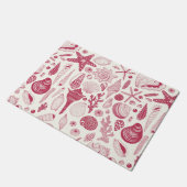 Zeeshells in Viva Magenta - Kleur van het jaar 202 Deurmat (Schuin)