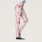 Zeeshells in Viva Magenta - Kleur van het jaar 202 Leggings (Rechts)