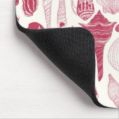 Zeeshells in Viva Magenta - Kleur van het jaar 202 Muismat (Hoek)