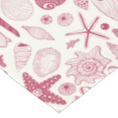 Zeeshells in Viva Magenta - Kleur van het jaar 202 Tafelkleed (Gekanteld)