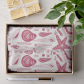 Zeeshells in Viva Magenta - Kleur van het jaar 202 Tissuepapier (Geschenk)