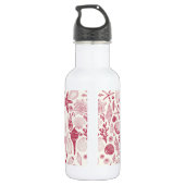 Zeeshells in Viva Magenta - Kleur van het jaar 202 Waterfles (Achterkant)