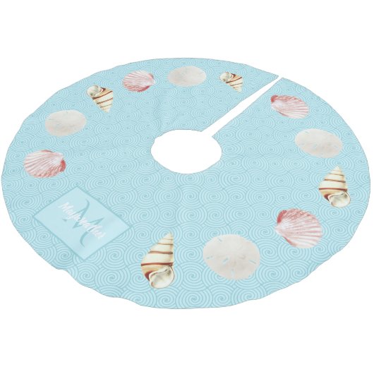 Zeeshells kerstboomrok kerstboom rok (Gekanteld)