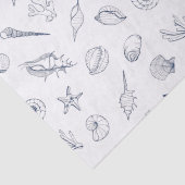 Zeeshells koraalstaartschaal tissuepapier (Detail)