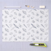 Zeeshells koraalstaartschaal tissuepapier (Craft)