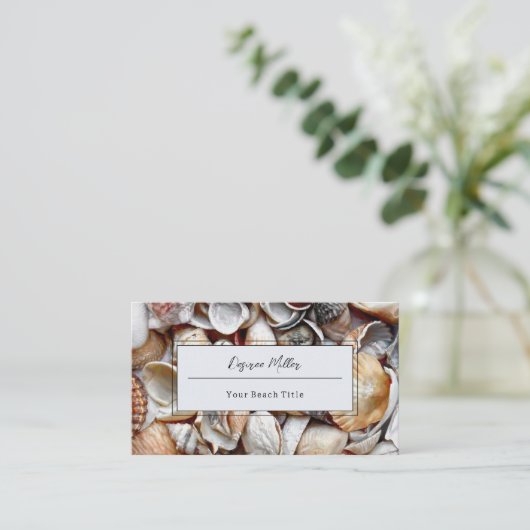 Zeeshells Ocean Beach Mooi Visitekaartje (Staand voorkant)