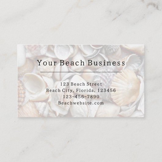 Zeeshells Ocean Beach Mooi Visitekaartje (Achterkant)