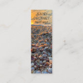 Zeeshells Ocean Beach Waves Sunset Photo Travel Mini Visitekaartje (Voorkant)