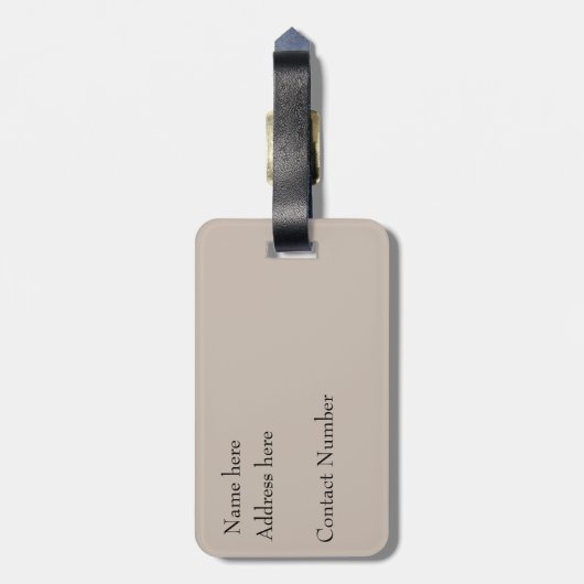 Zeeshells op de strand bagagelabel (Achterkant verticaal)