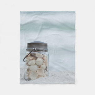 Zeeshells op de strand Florida Fleece Deken