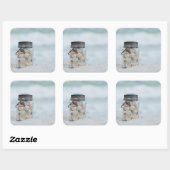 Zeeshells op de strand | Florida Vierkante Sticker (Vel)