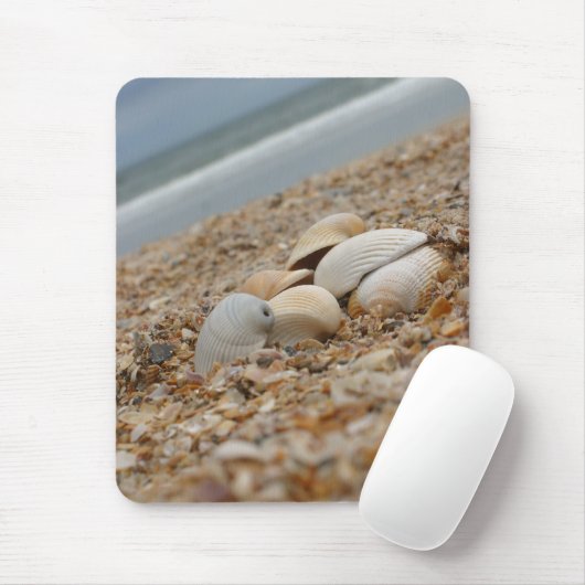 Zeeshells op het strand mousepad-kwaliteitskorting muismat (Met muis)