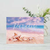 Zeeshells op het Zee Beach Aankondiging (Staand voorkant)
