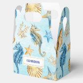 Zeeshells Pattern Beach Wedding Favor Boxes Bedankdoosjes (Geopend)