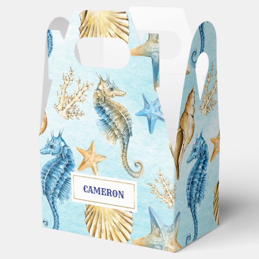 Zeeshells Pattern Beach Wedding Favor Boxes Bedankdoosjes (Geopend)