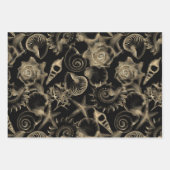 Zeeshells Seahorse Starfish Elegant under the Zee Inpakpapier Vel (Voorkant 2)