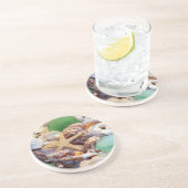 Zeeshells Starfish and Beach Glass Onderzetter (Zijkant)