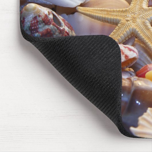 Zeeshells Starfish & Beach Glass Mousepad Muismat (Hoek)