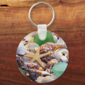 Zeeshells Starfish & Beach Glass Sleutelhanger (Voorkant)