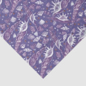Zeeshells Zee Shell Nautical Pattern Violet Paars Tissuepapier (Detail)