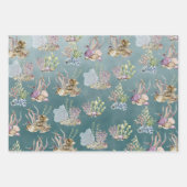 zeeshells zeewier onder het diepe groene Zee Inpakpapier Vel (Voorkant 3)