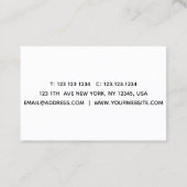 Zeeshells Zwart-wit Visitekaartje (Achterkant)