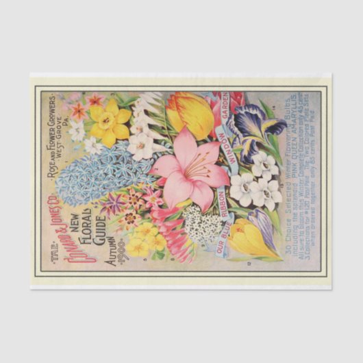 zeeslachterij 1900 Rozen en bloemen Tissuepapier (Voorkant)