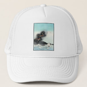 Zeeslag bij de Drakenwoede voor Mount Fuji, Japan Trucker Pet
