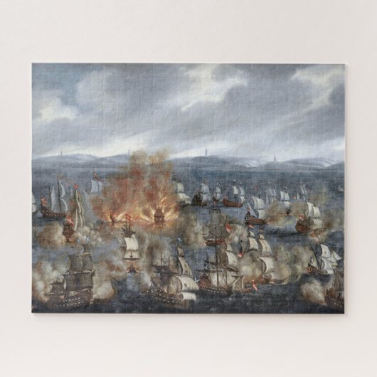 Zeeslag bij Öland juni 1676 Claus Møinichen Legpuzzel (Horizontaal)