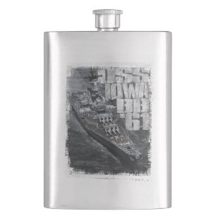 Zeeslag Iowa Classic Flask Classic Flask Heupfles