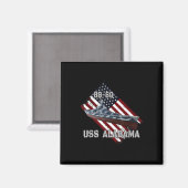 Zeeslag USS Alabama BB-60 & gevechtsschip Magneet (Voorkant / Achterkant)