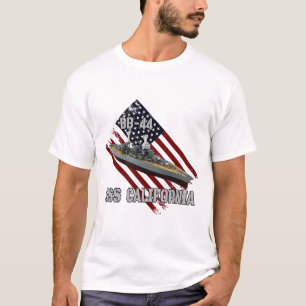 Zeeslag USS California BB44 gevechtsschip Vete T-shirt