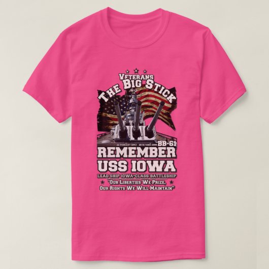 Zeeslag USS IOWA BB61 T-shirt (Design voorkant)