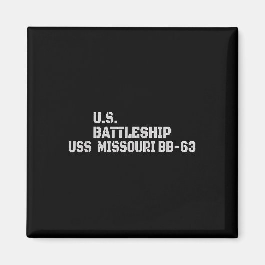 Zeeslag USS Missouri BB-63 oorlogsschip veteraan F Magneet (Voorkant)