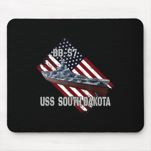 Zeeslag USS South Dakota BB-57 & Combat War Muismat (Voorkant)
