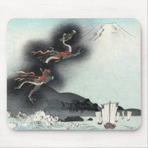 Zeeslag van de Drakenwoede voor Mount Fuji, Japan Muismat