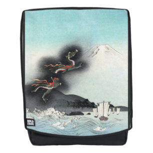 Zeeslag van de Drakenwoede voor Mount Fuji, Japan Rugtassen