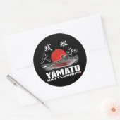 Zeeslag Yamato Classic Ronde Sticker Sticker (Envelop)