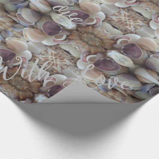 Zeeslagenpatroon, aangepaste tekst met liefde cadeaupapier (Hoek)