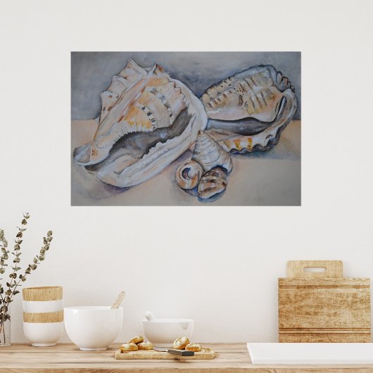 Zeeslagers afdrukken poster (Keuken)