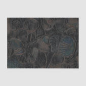 Zeeslagers Donkere Blauwgroen Zwarte Oceaan Beach  Tissuepapier (Voorkant)