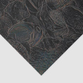 Zeeslagers Donkere Blauwgroen Zwarte Oceaan Beach  Tissuepapier (Detail)