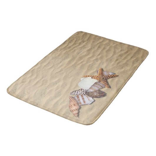 Zeeslagers en strand zand badmat (Gekanteld)