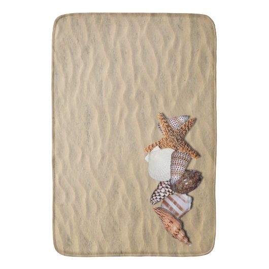 Zeeslagers en strand zand badmat (Voorkant Verticaal)