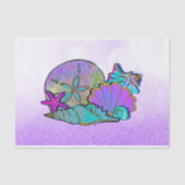 Zeeslagers Glitter Sparkle Birthday Party Tissuepapier (Voorkant)