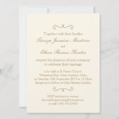 Zeeslagers, huwelijksuitnodiging, ivoorcrème kaart (Achterkant)