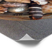 Zeeslagers in een mandje poster (Hoek)