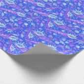 Zeeslagers Zeeslagers Nautical Pattern Blue Cadeaupapier (Hoek)